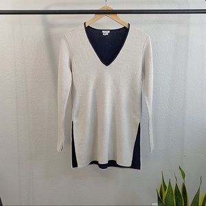Jigsaw v-neck cozy oversized cashmere sweater drop shoulder